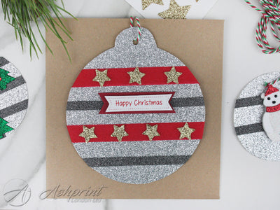 MAKE YOUR OWN CHRISTMAS DECORATION BAUBLE CARD